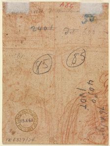 Fragment of Two Figures (verso), 16th century. Creator: Unknown