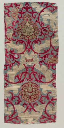 Fragment of Velvet, 15th century. Creator: Unknown