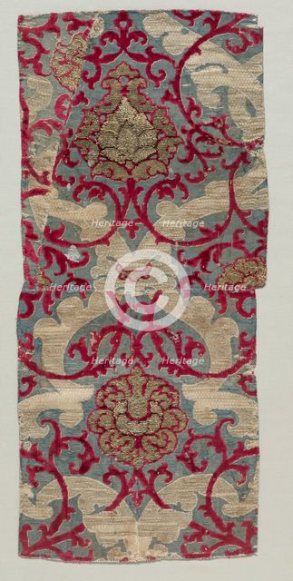 Fragment of Velvet, 15th century. Creator: Unknown.