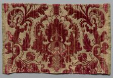 Fragment of Velvet Brocade, late 1600s or early 1700s. Creator: Unknown
