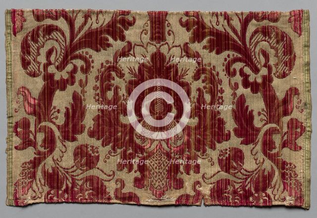Fragment of Velvet Brocade, late 1600s or early 1700s. Creator: Unknown.