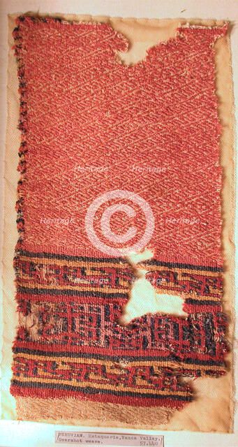 Fragment (Shawl), Peru, A.D. 1000/1532. Creator: Unknown.