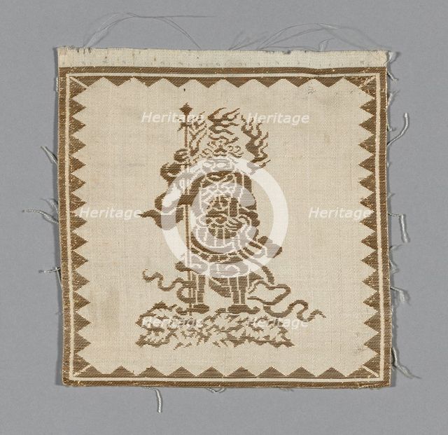 Fragment (Shitenno from Kesa), Japan, Meiji period (1868-1912), 1875/1900. Creator: Unknown.