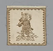 Fragment (Shitenno from Kesa), Japan, Meiji period (1868-1912), 1875/1900. Creator: Unknown