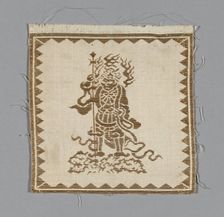 Fragment (Shitenno from Kesa), Japan, Meiji period (1868-1912), 1875/1900. Creator: Unknown