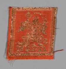 Fragment (Shitenno from Kesa), Japan, late Edo period (1789-1868), 1800/25. Creator: Unknown