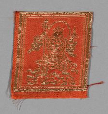 Fragment (Shitenno from Kesa), Japan, late Edo period (1789-1868), 1800/25. Creator: Unknown
