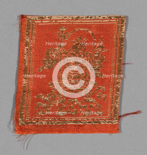 Fragment (Shitenno from Kesa), Japan, late Edo period (1789-1868), 1800/25. Creator: Unknown.