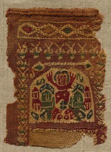 Fragment, Part of the Neck Ornament of a Tunic, 400s - 600s. Creator: Unknown