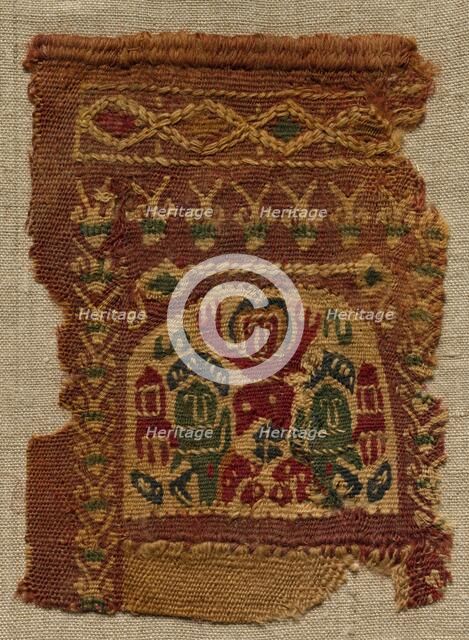 Fragment, Part of the Neck Ornament of a Tunic, 400s - 600s. Creator: Unknown.