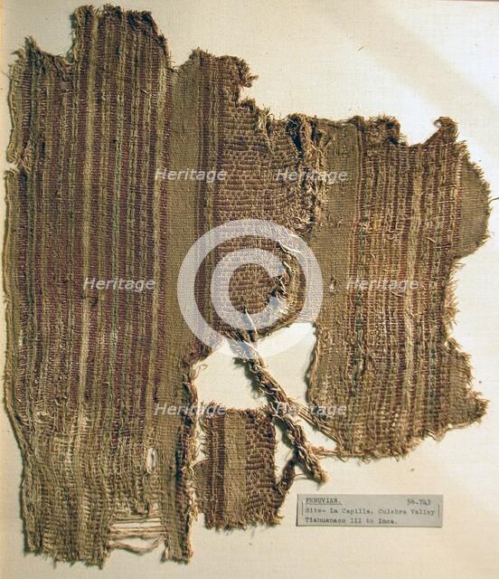 Fragment, Peru, A.D. 1000/1476. Creator: Unknown.