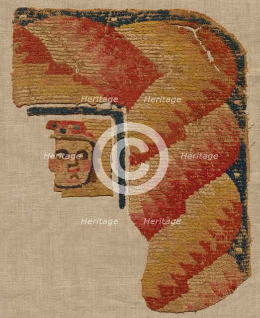 Fragment, Probably an Ornament from a Large Curtain, late 400s. Creator: Unknown.