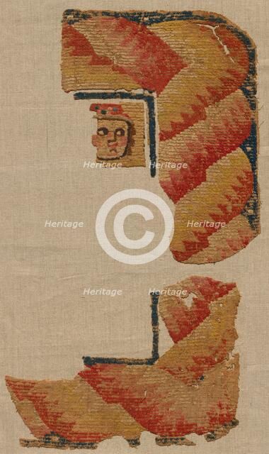 Fragment, Probably an Ornament from a Large Curtain, late 400s. Creator: Unknown.