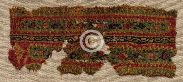 Fragment, Probably Part of an Ornament of a Tunic, 400s - 600s. Creator: Unknown.