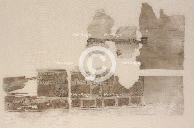 Fragment with tripartite band, 1000s - 1100s. Creator: Unknown.