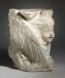 Fragment with Two Seraphim, c.1460. Creator: Circle of Desiderio Da Settignano