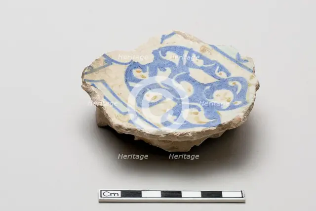 Fragment with a design of a torso, Saljuq period, early 13th century. Creator: Unknown.