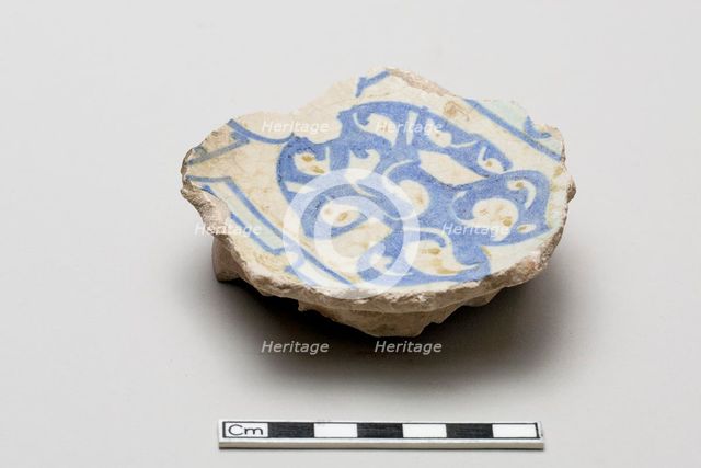 Fragment with a design of a torso, Saljuq period, early 13th century. Creator: Unknown.