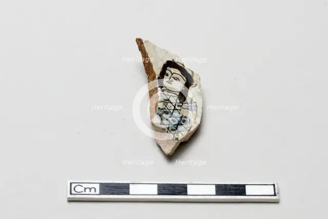 Fragment with a figure, Saljuq period, early 13th century. Creator: Unknown.