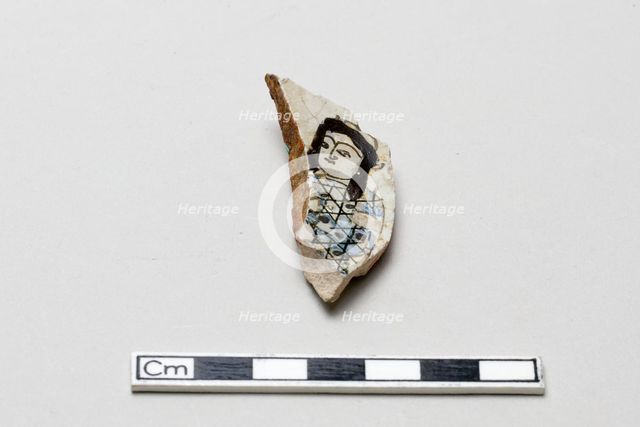 Fragment with a figure, Saljuq period, early 13th century. Creator: Unknown.