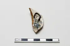 Fragment with a figure, Saljuq period, early 13th century. Creator: Unknown