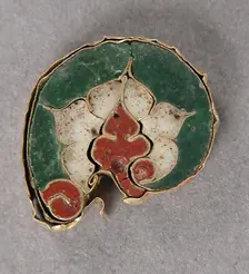 Fragment with a Leaf Motif, Byzantine, 10th century. Creator: Unknown