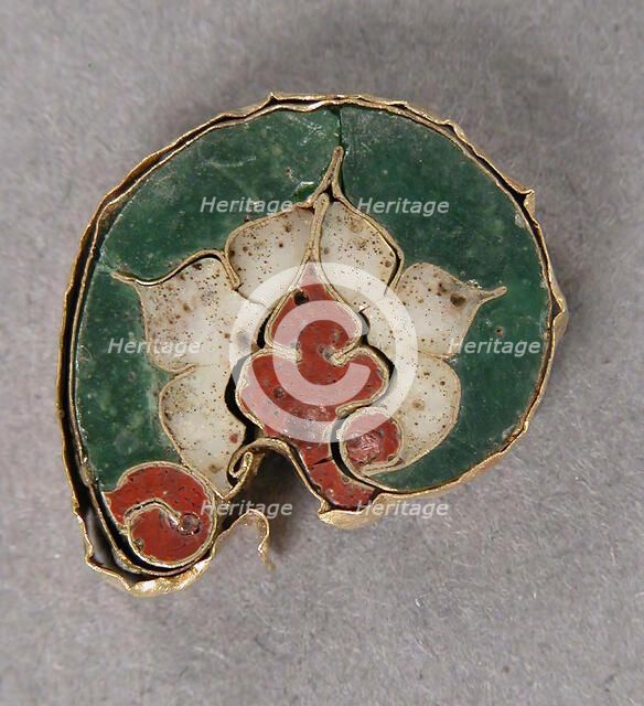 Fragment with a Leaf Motif, Byzantine, 10th century. Creator: Unknown.