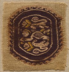 Fragment, with a Segmentum, from a Tunic, 400s - 600s. Creator: Unknown