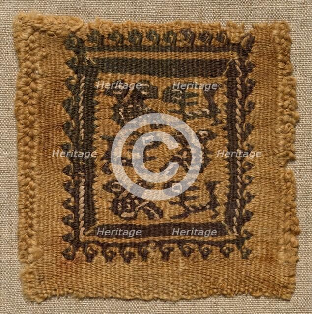 Fragment, with a Segmentum, from a Tunic, 400s - 600s. Creator: Unknown.