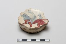 Fragment with a winged quadruped, Saljuq period, early 13th century. Creator: Unknown