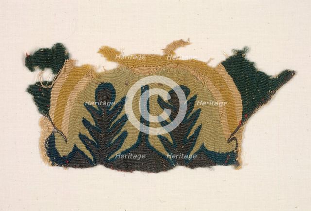 Fragment with Abstracted Leaves, 500s. Creator: Unknown.