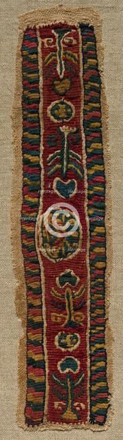 Fragment with an Ornamental Band, mid 700s - mid 800s. Creator: Unknown.