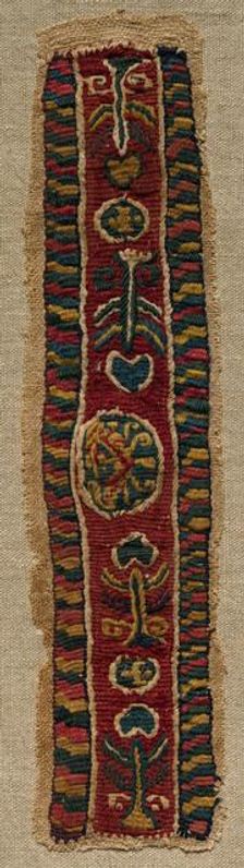 Fragment with an Ornamental Band, mid 700s - mid 800s. Creator: Unknown