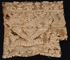 Fragment with Animal and Vegetal Motifs, 16th century. Creator: Unknown