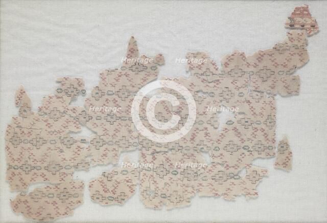 Fragment with diamond pattern, 800s. Creator: Unknown.