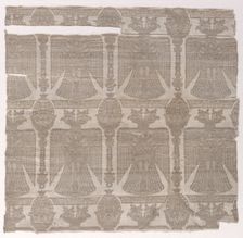 Fragment with Double-Headed "Simurgh"-Eagles, 900s - 1000s. Creator: Unknown