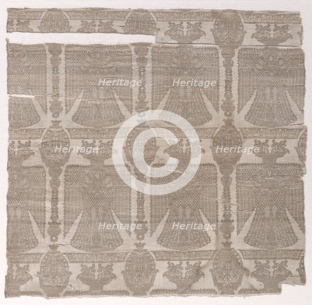 Fragment with Double-Headed "Simurgh"-Eagles, 900s - 1000s. Creator: Unknown.