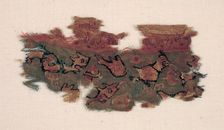 Fragment with Fish and Bird, 600s. Creator: Unknown