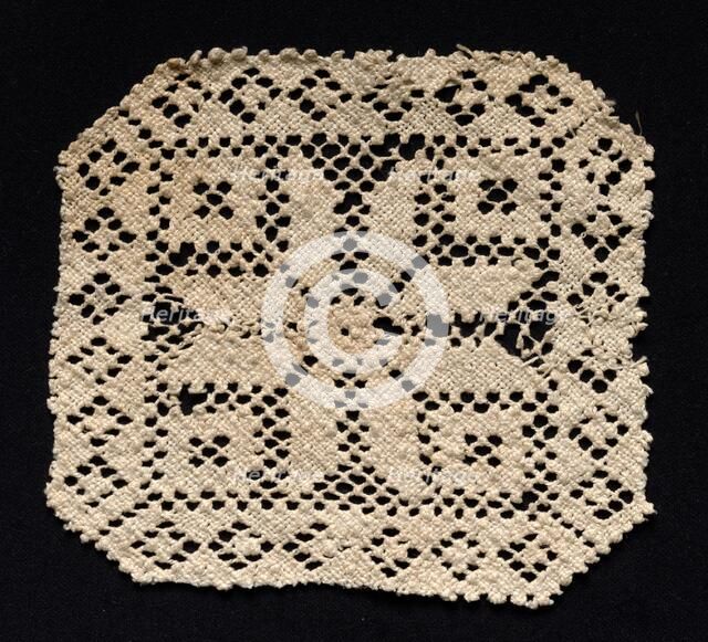 Fragment with Floral Motif, 17th-18th century. Creator: Unknown.