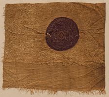 Fragment with Gold Foil, from a Furnishing Fabric, 300s-400s. Creator: Unknown