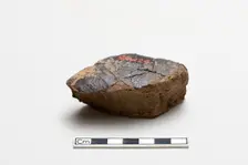 Fragment with lacquer on one surface, Warring States period, 475-221 BCE. Creator: Unknown