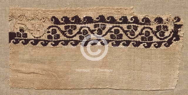 Fragment, with Part of a Clavus, from a Tunic, 400s - 500s. Creator: Unknown.