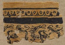 Fragment, with Part of a Clavus, from a Tunic, 400s - 600s. Creator: Unknown