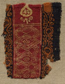 Fragment, with Part of a Clavus, from a Tunic, 300s - 600s. Creator: Unknown
