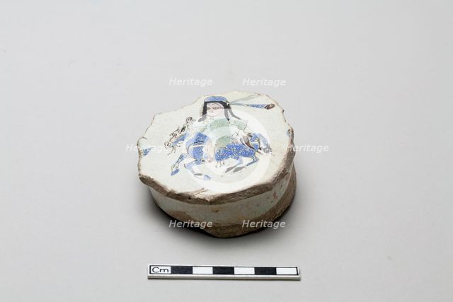 Fragment with rider, Saljuq period, early 13th century. Creator: Unknown.
