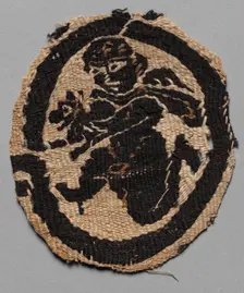 Fragment with Running Figure, 500s. Creator: Unknown