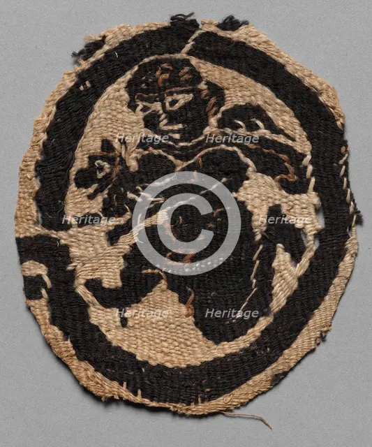 Fragment with Running Figure, 500s. Creator: Unknown.
