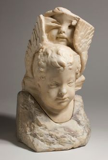 Fragment with Seraph Enframed by His Wings, c.1460. Creator: Circle of Desiderio Da Settignano