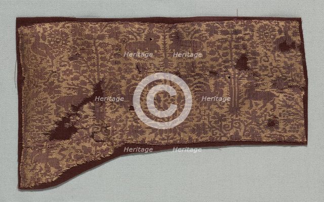 Fragment with Small-Scale Design, c. 1360-1390. Creator: Unknown.