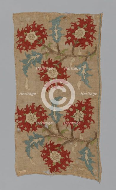 Fragment (Towel), Turkey, 17th century. Creator: Unknown.
